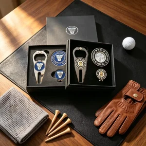 Zinc Alloy Custom Metal Bent Golf Blank Single Prong Divot Tool With Money Clip Bottle Opener Custom Repair Tool Marker Level