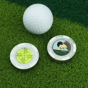 Zinc Alloy Golf Accessories Spirit Level Putter Reader Double Sided Green Slope Ball Position Marker in Stock