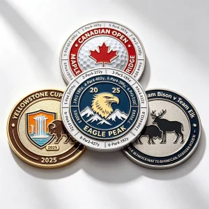 Zinc Alloy Golf Ball Marker Custom Stainless Steel Golf Ball Marker