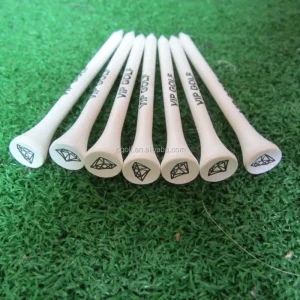 logo Printed on Shaft and Cup 83mm Long Wooden Golf Tees